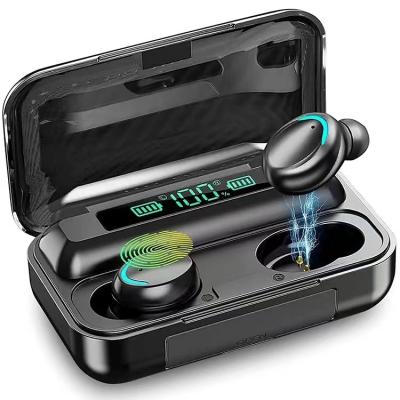 China Hot Selling In-Ear F9 9D Earphone High Fidelity Stereo LED Display Waterproof In Ear BT Earphone 5.0 TWS F9 Earbuds Wireless for sale