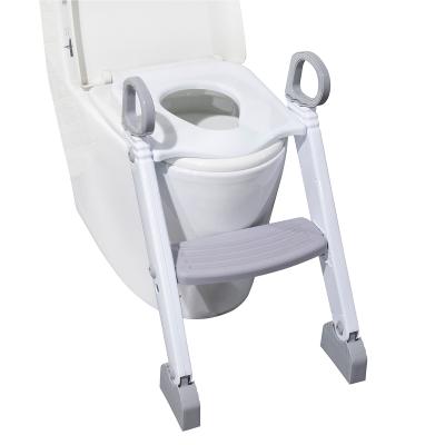 China Baby Ladder Fold Potty Toddler Potty Chair Training Plastic Toilet Trainer with Handle Ladder Baby Potty Seat for sale