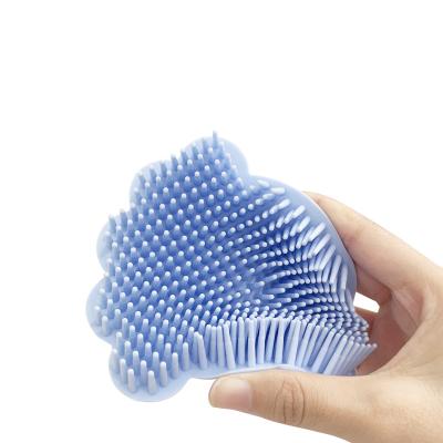 China Ultra Soft Wash Baby Head Child Silicone Bathing Clean Face Head Brush Baby Shower Bath Brush for sale