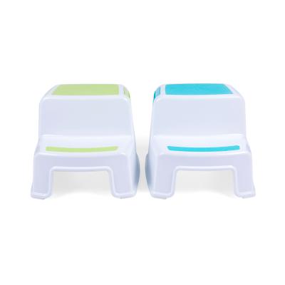 China Modern Baby Kids Step Stool Double Height Two Step Stool For Kids Toddler Stool For Potty Training Baby Exercise Kids Step Stools for sale