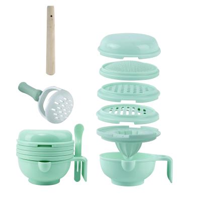 China Multi-Function Manual Baby Food Container Bowl Maker Food Bowl Grinder BPA Free Baby Grinder Bowl Set for sale