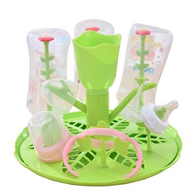 China Multicolor Steam and Dry Baby Bottle Drying Flower Shape Kitchen Bottle Rack 27*27*17cm for sale