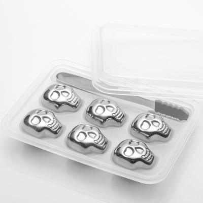 China Six viable boxes of small silver reusable stainless steel whiskey ice cubes for sale