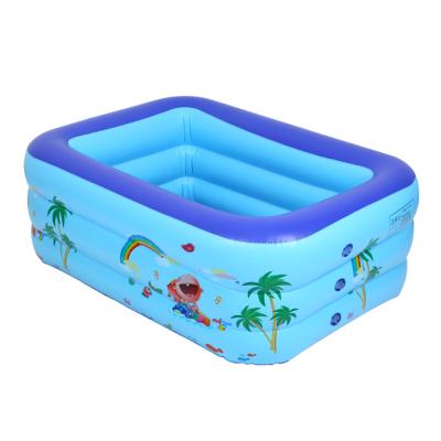 China Portable Rectangular Thick PVC Family Kids Adults Inflatable FunFishing Pools For Summer Party for sale