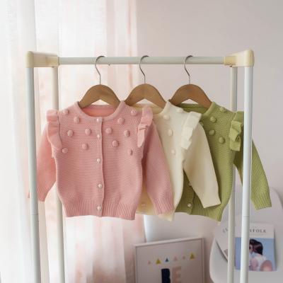 China Y744 Autumn/winter 2021 children's sweaters girls neck cardigan solid color breathable round sweaters for children for sale