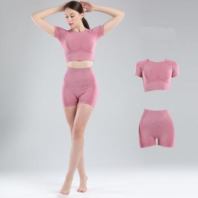 China Wholesale QUICK DRY Summer Woman Yoga Wear Sports Clothing Set Seamless Jogging Sportswear for sale