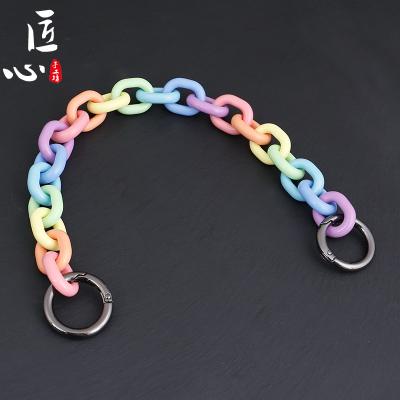 China Acrylic Resin Eco-friendly Thick Chain Decorative Bag Hand Held Short Chain Shoulder Strap for sale