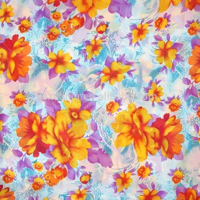 China 1800t Polyester Plain Weave Chiffon Floral Printed Dress Fabric Women Garment for sale