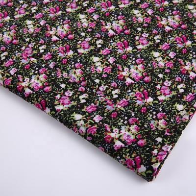 China Antistatic Polyester Spandex Dress Fabric Customized Fdy Printed Flower for sale