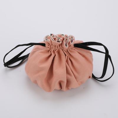 China Lantern Shaped Drawstring Coin Folding Cute Compact Portable Storage Bag for sale