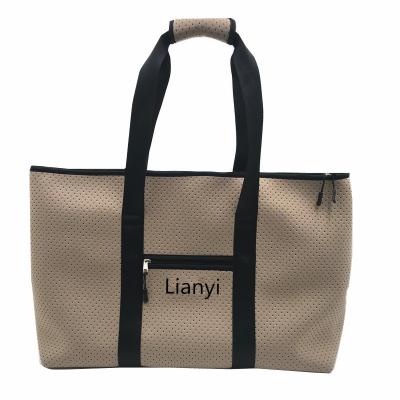 China Wholesale High Quality Customized Large Capacity Neoprene Perforated Handbag for sale