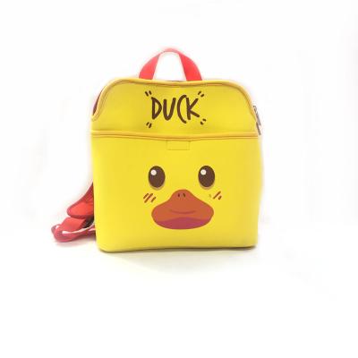 China Lovely Animal Child Waterproof Yellow Duck Kids School Mini Backpack for sale