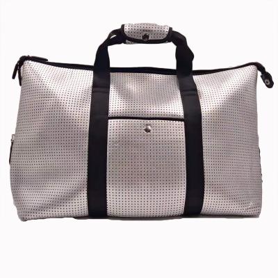 China High Quality Breathable Soft Metallic Perforated Neoprene Women Lady Fashion Handbag for sale