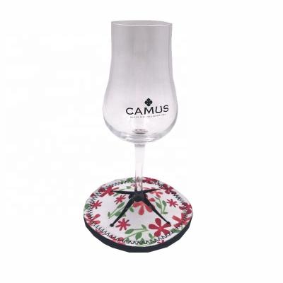 China Factory New Arrival Custom Sustainable Pattern Neoprene Non Slip Wine Coaster for sale