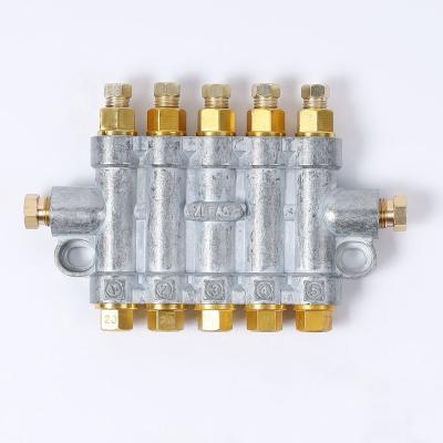 China Automotive Industry HANDE  ZLFA 5 Ways Volumetric Grease Distributor Or Metering Devices Manifold Block For Lubrication System/CNC Machine for sale