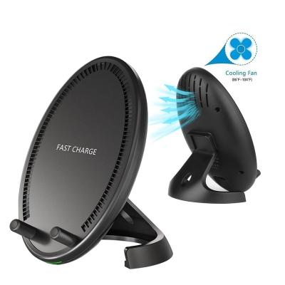 China SMAMAO Mobile Phone Holder Wireless Charging Fan Fast 2 Coils Qi Charger Stand Wireless QI Charging Receiver for sale