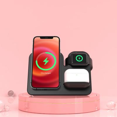 China Mobile Phones 20W Wireless Charger With Magnetic For I-watch 3 In 1 Charger For iPhone 12 Series for sale