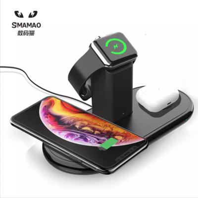 China Earphone Wireless Charger For Airpods Pro 3in1 Fast Wireless Charger Charging Dock For Apple Air for sale