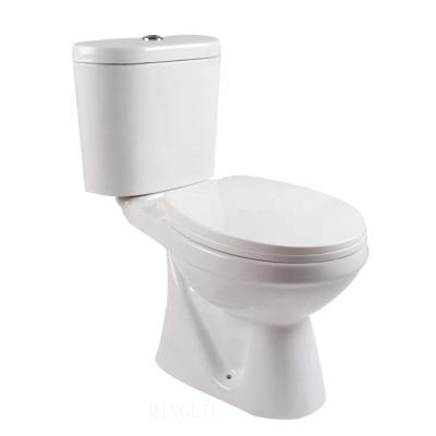 China Double-Flow ICDB Certified Newest Two Piece Floor Washdown Toilet WC for Home and Hotel for sale