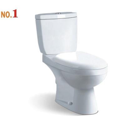 China Double-flow Low Price Bathroom Ware Sanitary Ceramic Washdown Toilet Two Piece WC Price for sale