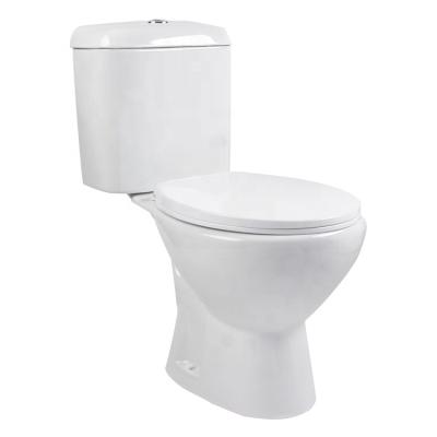 China Toilet Sanitary Ceramic Rimless Washdown WC Toilet Double-Flow Ware Two-Piece Toilet for sale