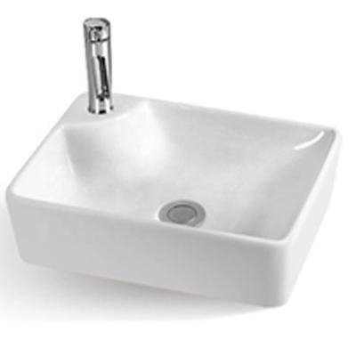 China Bathroom Modern Art Ceramic Basin Plant Above Counter Art Rectangle Hand Sink for sale