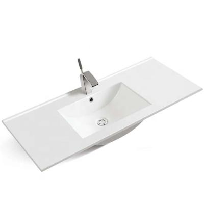 China Modern High End Ceramic Bathroom Cabinet Rectangular Basin for sale