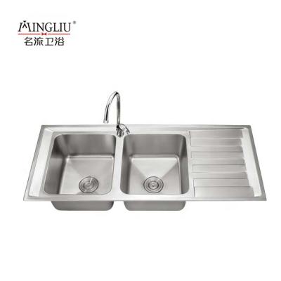 China With Faucet Custom Sizes Double Stainless Steel Kitchen Sink for sale