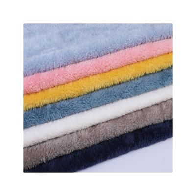 China 100% Polyester Anti-Static Fleece Wholesale Fabric Coral Microfiber For Towel Winter Clothes Covers for sale