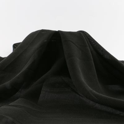 China Wholesale Soft Polyester Formal Black 100% Muslim Niqab Hijab Fabric Shrink-Resistant For Abaya Dress for sale