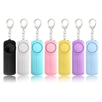 China To Your Family Factory Supply 130DB LED Flashlight Mini Panic Emergency Sound Personal Security Alert Alarm Key Chain With LED Lights for sale