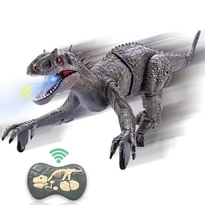 China Other 8 Channel Large RC Dinosaur Robot Toy Flashing Light Roaring Rechargeable Battery Electric Walking Remote Control Dinosaur Toys for sale