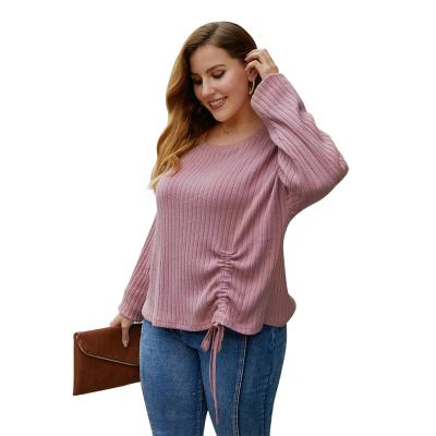 China Anti-pilling original design plus size women's millimeter Amazon border autumn and winter fat was pleated upper women parcour slim for sale