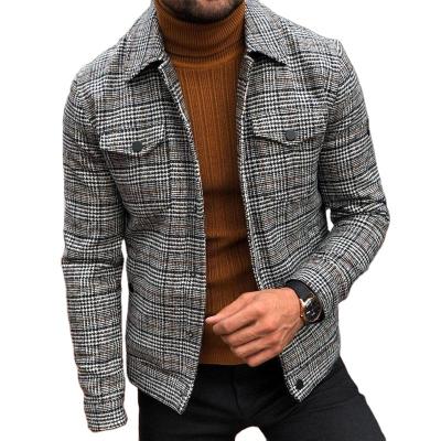 China Wholesale hot selling men's clothing leisure gentleman fashion jacket autumn plaid men's breathable jacket for sale