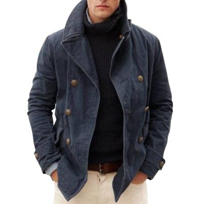 China Winter Wholesale Hot Sale Men's Clothing Leisure Fashion Cardigan Solid Color Coat Men's Breathable Jacket for sale