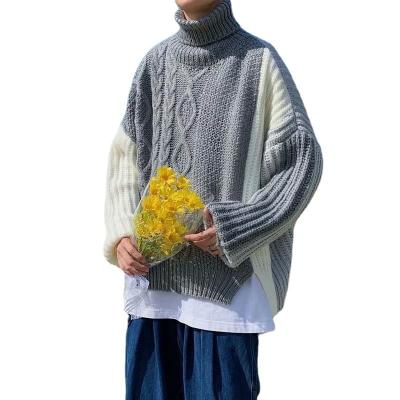 China Anti-wrinkle Pooular turtle neck sweater loose sweater plus size men's cashmere trend men's sweater pullover for sale