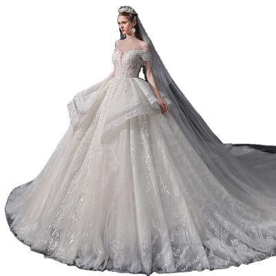 China New breathable high quality lace women's tail product elegant beautiful women dresses white bridal wedding wedding dress for sale