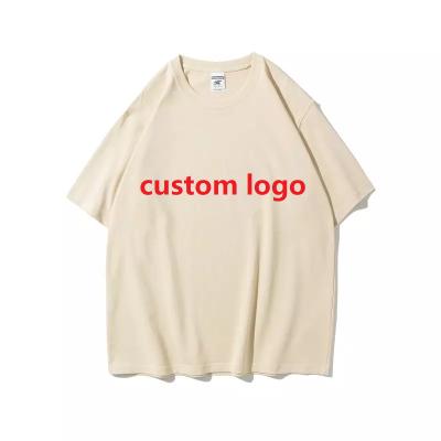 China Custom Logo Summer Men's Custom Logo Summer Men's Plus Size Anti-Wrinkle Cotton Solid Color Basic Simple Oversized White T-Shirt for sale