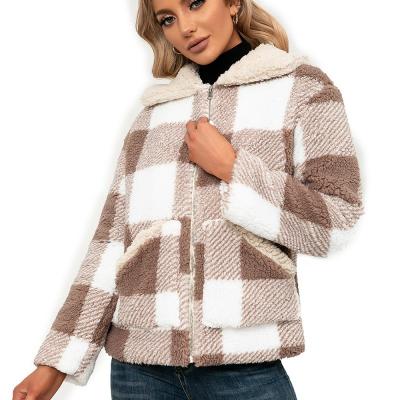 China Latest Design Winter Women's Long Sleeve Zipper Coat Fashion Fur Woolen Women's Breathable Coat for sale