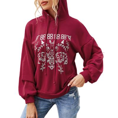 China European and American copy of Autumn New Style Outer Jacket Christmas Anti-wrinkle long sleeved casual hooded sweater women for sale