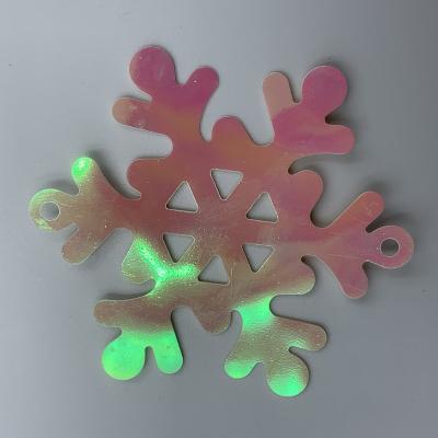 China PET 65MM Snowflake Christmas Popular Holiday Exhibition Hanging Snowflake Waterproof Instant Silk Props Party Wedding Props for sale