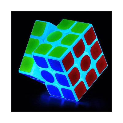 China Glow in the Dark 3x3x3 Glow in Dark Luminous Cube in Fidget Speed, Fluorescent Magic Cube Puzzle Toy for Kids Adults for sale