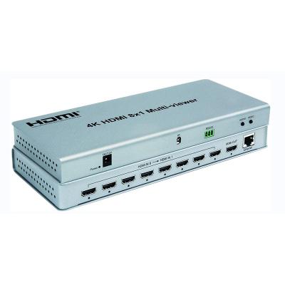 China Seamless 4K Switcher 8 Port 8 in 1 PIP HDMI 8x1 Seamless Multiviewer Video Quad Multiviewer Switcher for sale