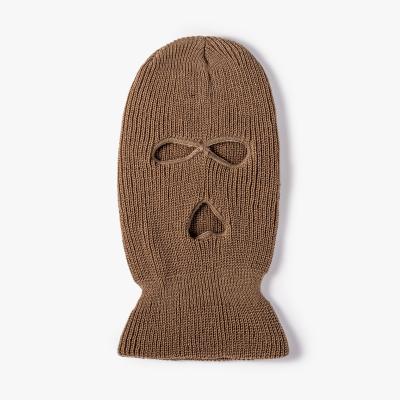 China Custom Design Balaclava With Broken Heart Pattern 3 Hole Full Logo Embroidery Face Knit Ski Mask Beanie Hat for sale