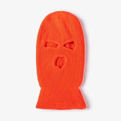 China Custom Ski Mask COMMON 3 Hole Custom Logo Full Face Cover Warm Beanies Knit Balaclava Winter Hats For Outdoor Sports for sale