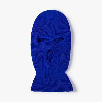 China Low Outdoor Moq COMMON Winter Keep Face Ski Mask Balaclava 3 Holes Embroidery Face Cover Knitted Warm Sports for sale