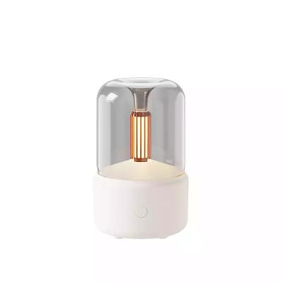 China Smell Comfortable Simulated Light Weight Ultrasonic Cool Candle USB Mist Humidifier Aromatherapy Air Diffuser for sale