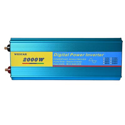 China Home Use 2000W DC12V To AC 220V Pure Sine Wave Power Inverter 410*150*90mm for sale