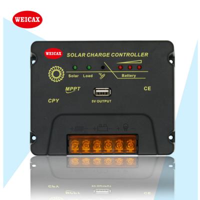 China Solar System Controller MPPT Solar Charge Controller 10A 12V 24V With USB Interface for sale