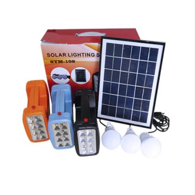 China Home / Outdoor Lighting Portable Solar System With 10W LED Solar Light Kit For Home And Outdoor Use for sale